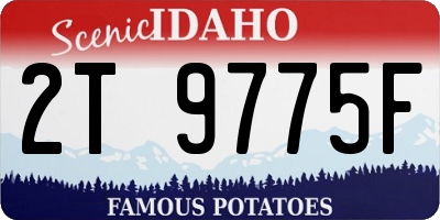 ID license plate 2T9775F