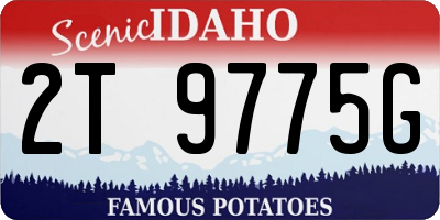 ID license plate 2T9775G