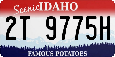 ID license plate 2T9775H