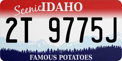 ID license plate 2T9775J