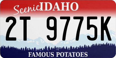 ID license plate 2T9775K