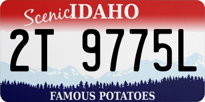 ID license plate 2T9775L