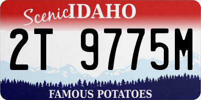 ID license plate 2T9775M