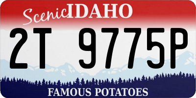 ID license plate 2T9775P