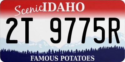 ID license plate 2T9775R