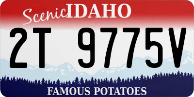 ID license plate 2T9775V