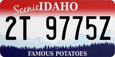 ID license plate 2T9775Z