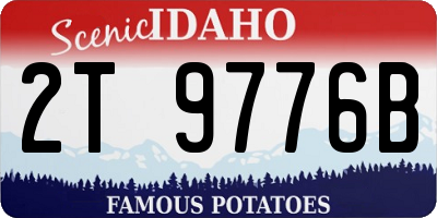 ID license plate 2T9776B