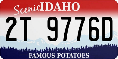 ID license plate 2T9776D