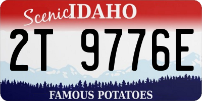 ID license plate 2T9776E