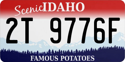 ID license plate 2T9776F