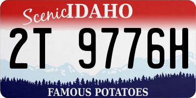 ID license plate 2T9776H