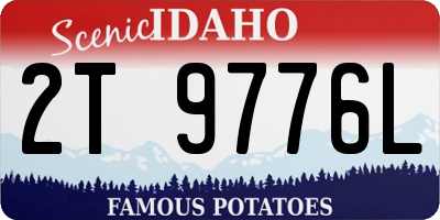 ID license plate 2T9776L