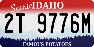 ID license plate 2T9776M