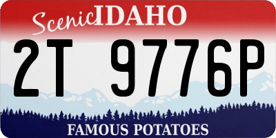 ID license plate 2T9776P