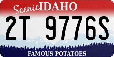 ID license plate 2T9776S