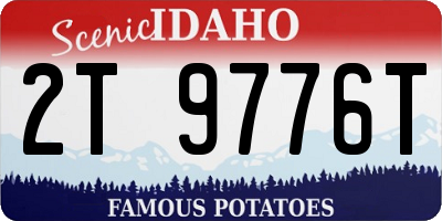 ID license plate 2T9776T