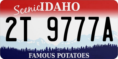 ID license plate 2T9777A