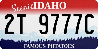 ID license plate 2T9777C