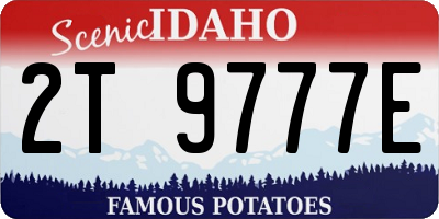 ID license plate 2T9777E