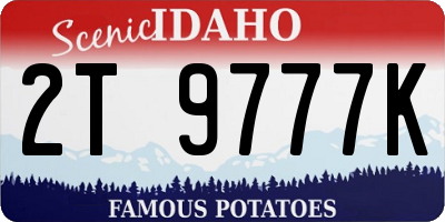 ID license plate 2T9777K