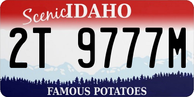 ID license plate 2T9777M