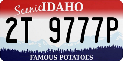 ID license plate 2T9777P