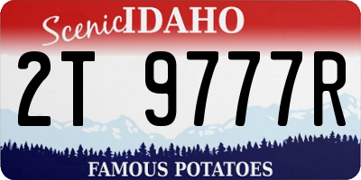 ID license plate 2T9777R