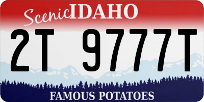 ID license plate 2T9777T