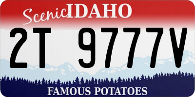 ID license plate 2T9777V