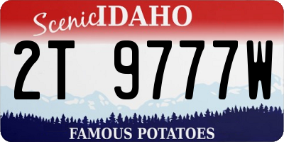 ID license plate 2T9777W