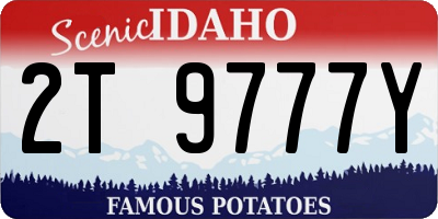 ID license plate 2T9777Y