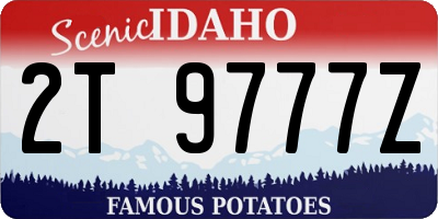 ID license plate 2T9777Z