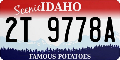 ID license plate 2T9778A