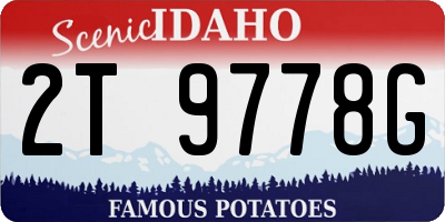 ID license plate 2T9778G