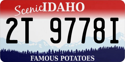 ID license plate 2T9778I