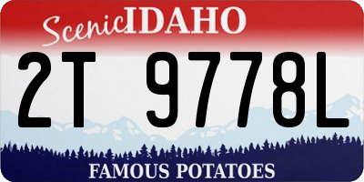 ID license plate 2T9778L