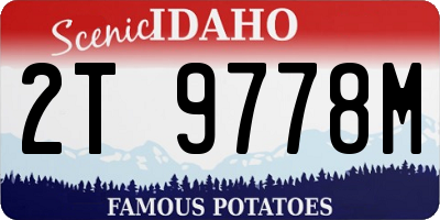 ID license plate 2T9778M