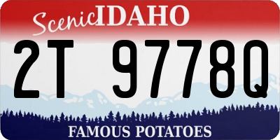 ID license plate 2T9778Q