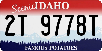 ID license plate 2T9778T