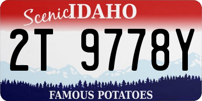 ID license plate 2T9778Y