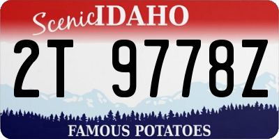 ID license plate 2T9778Z