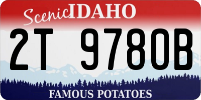 ID license plate 2T9780B