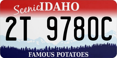 ID license plate 2T9780C