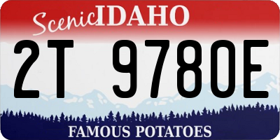 ID license plate 2T9780E