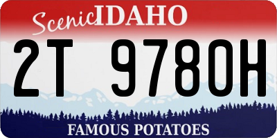 ID license plate 2T9780H