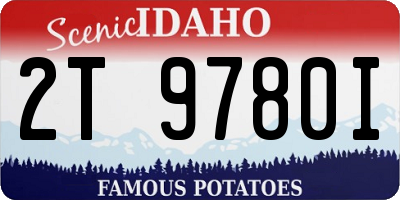 ID license plate 2T9780I