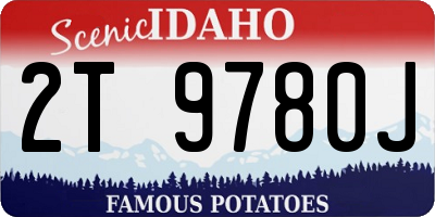 ID license plate 2T9780J