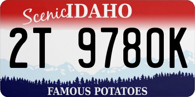 ID license plate 2T9780K