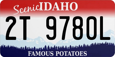 ID license plate 2T9780L